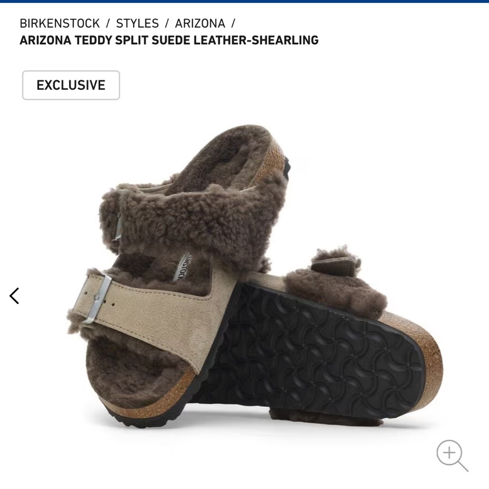 Birkenstock Arizona Split Teddy Rivet Logo. Size 36 (US 5.0). Very gently used. - Picture 8 of 12
